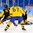 GANGNEUNG, SOUTH KOREA - FEBRUARY 21: Sweden's Anton Lander #58 (not shown) gets the puck past Germany's Danny Aus Den Birken #33 to score a third period goal with Jonas Muller #41 and Sweden's Linus Omark #67 looking on during quarterfinal round action at the PyeongChang 2018 Olympic Winter Games. (Photo by Matt Zambonin/HHOF-IIHF Images)

